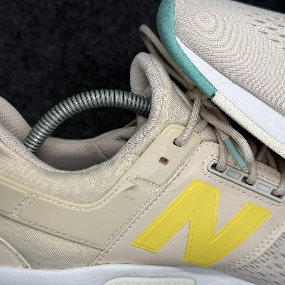 New Balance 247 v2 Running Shoes Women's Size 10 Tan Yellow Blue Athletic Retro - Picture 9 of 14